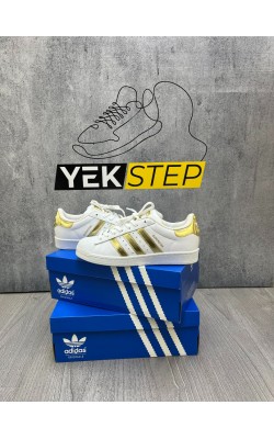 Adidas Süperstar Beyaz-Parlak Altın